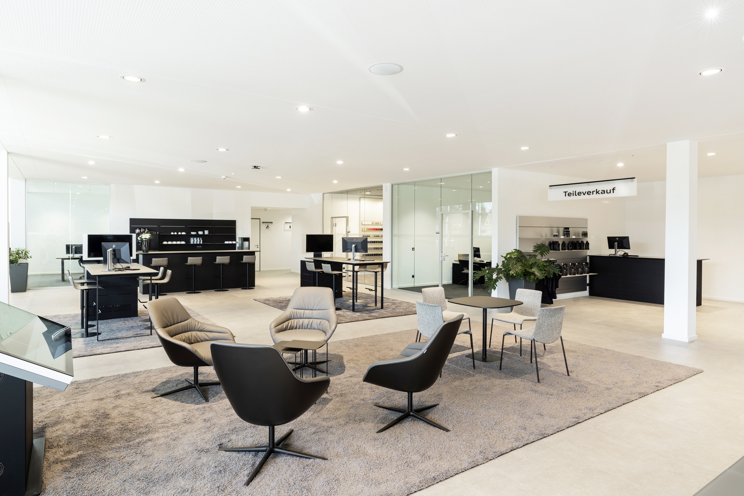 Audi dealership inside